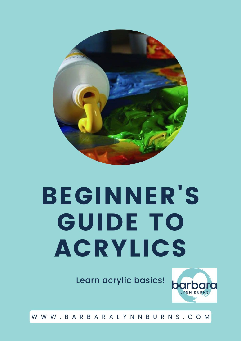 title page of Barbara Lynn Burns' Beginner's Guide to Acrylics