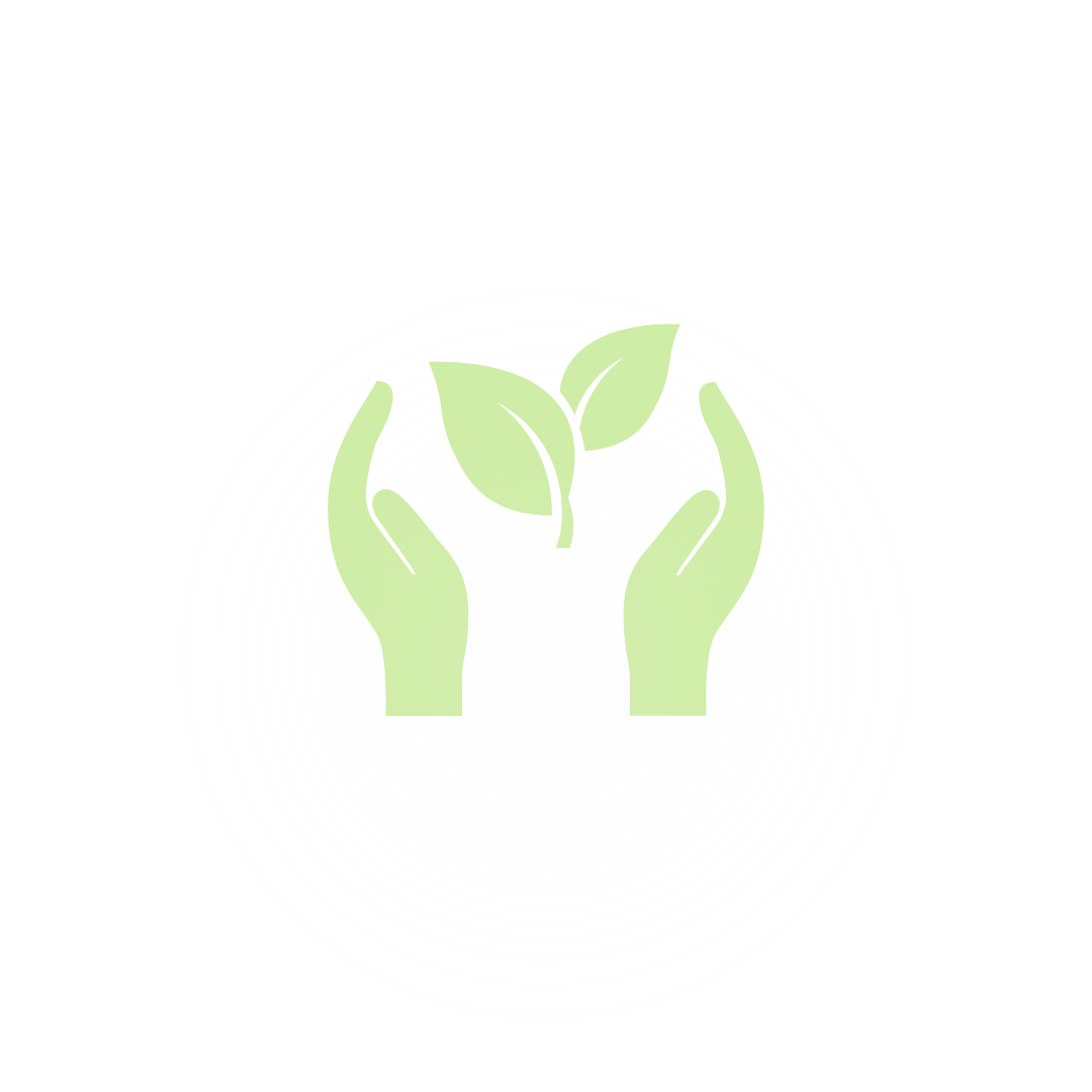 Hands holding a leaf