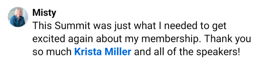 Misty testimonial