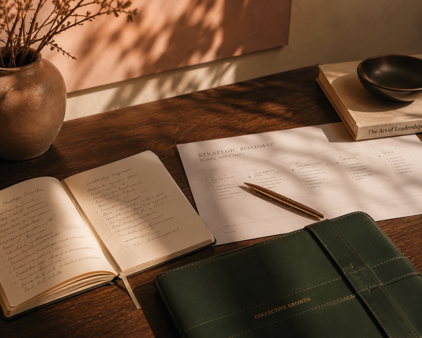 trategic business roadmap and leadership planning materials for organizational growth, transition, and long-term value.