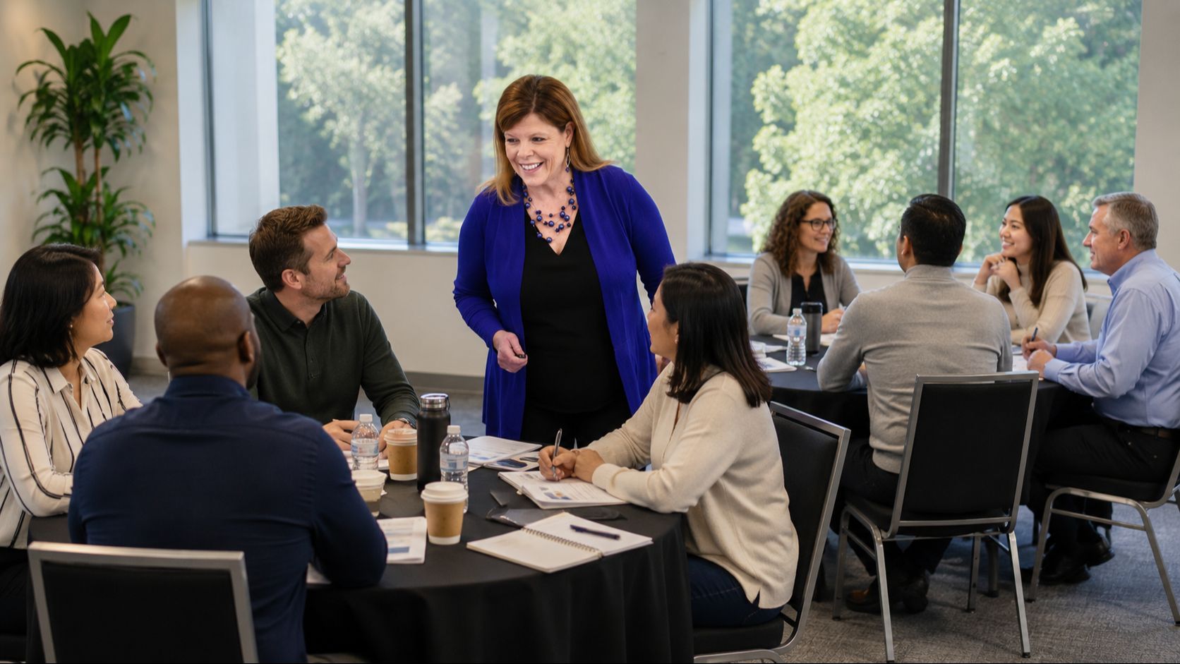 Dr. Janel Anderson facilitating a generational communication training workshop for teams