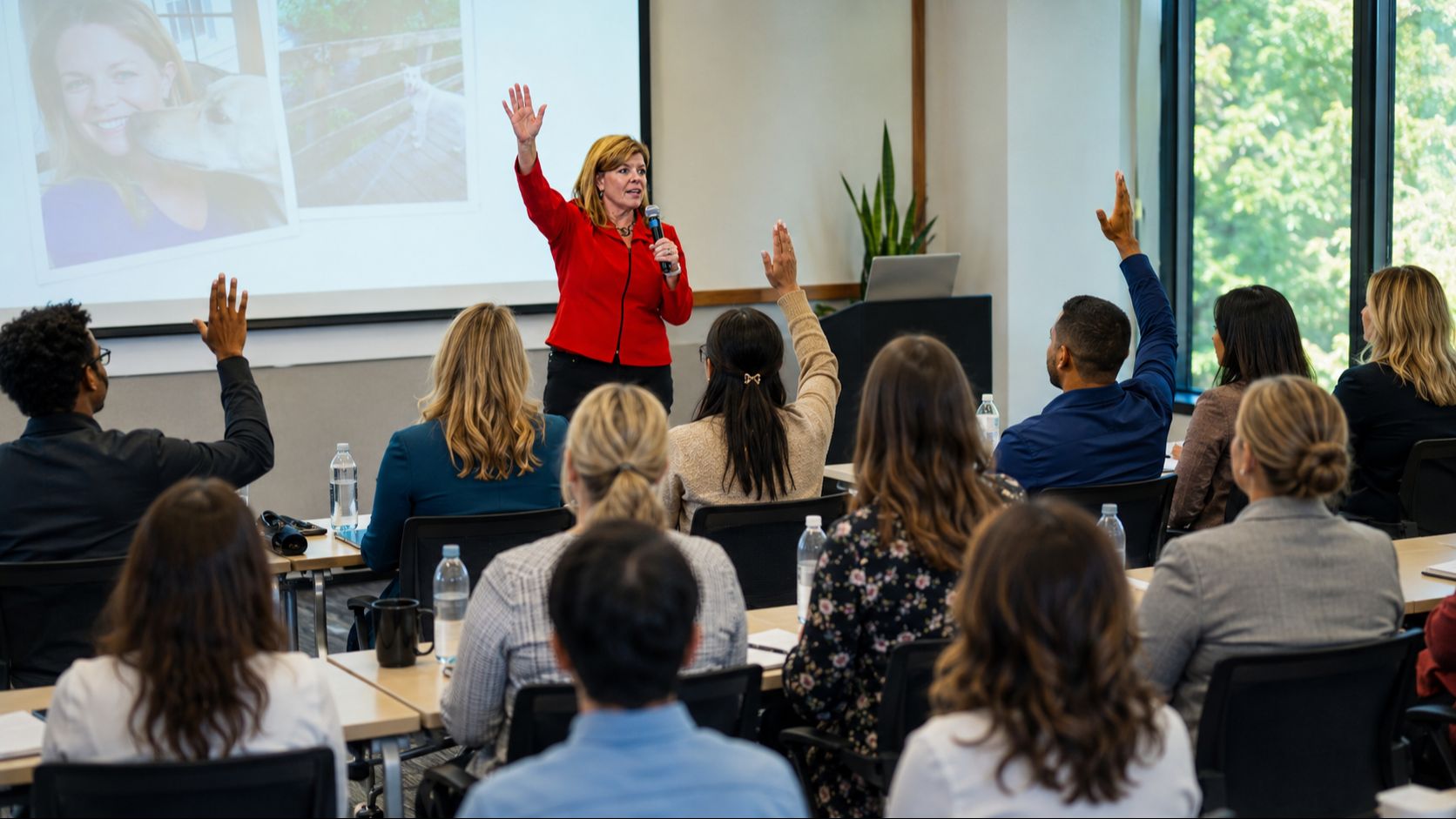 Dr. Janel Anderson facilitating a team communication training workshop for leaders and teams