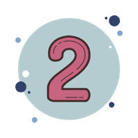illustrated icon of number 2