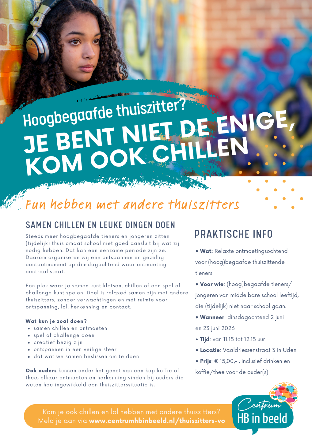 Ontmoetingsochtend voor thuiszitters (VO)