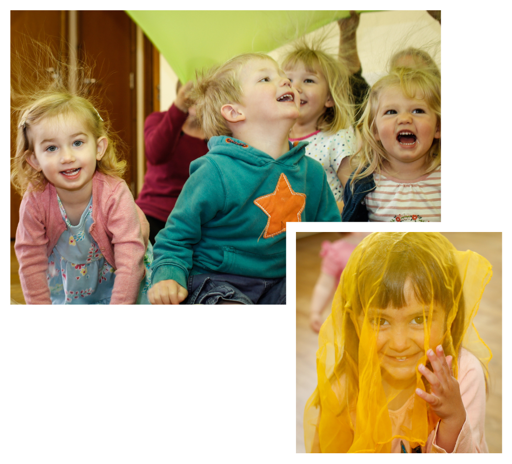 Visual collage representing the transition from pregnancy to attending baby classes.