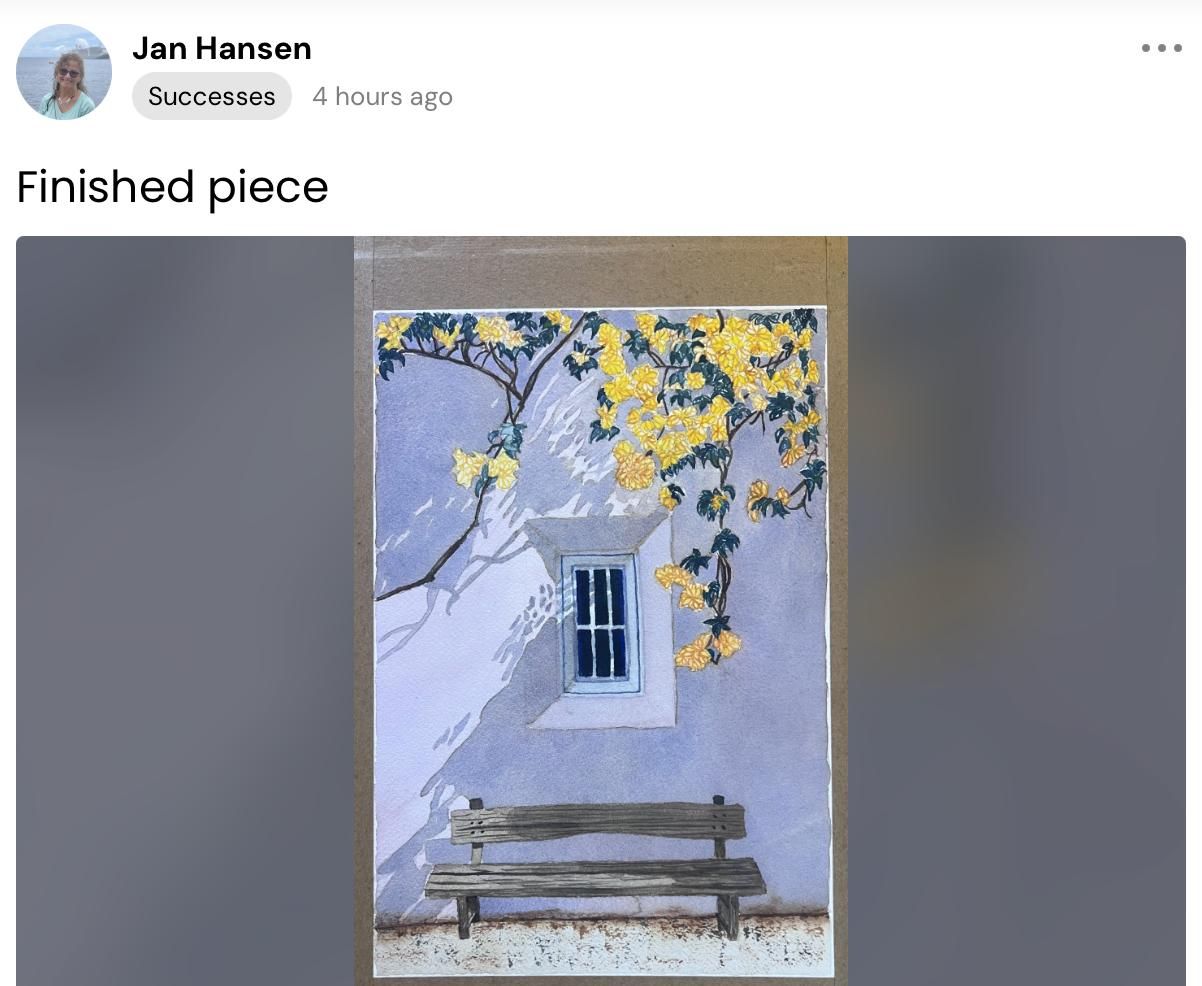 Jan Hansen's finished watercolor