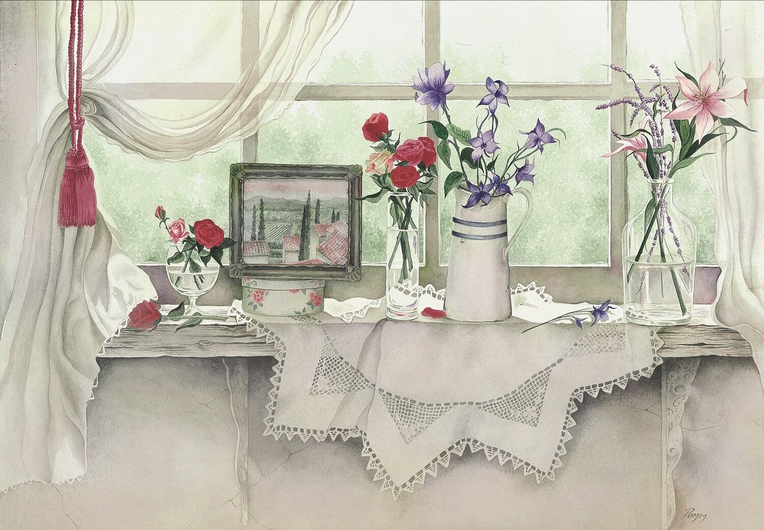 Tranquility — original watercolor by Pomm