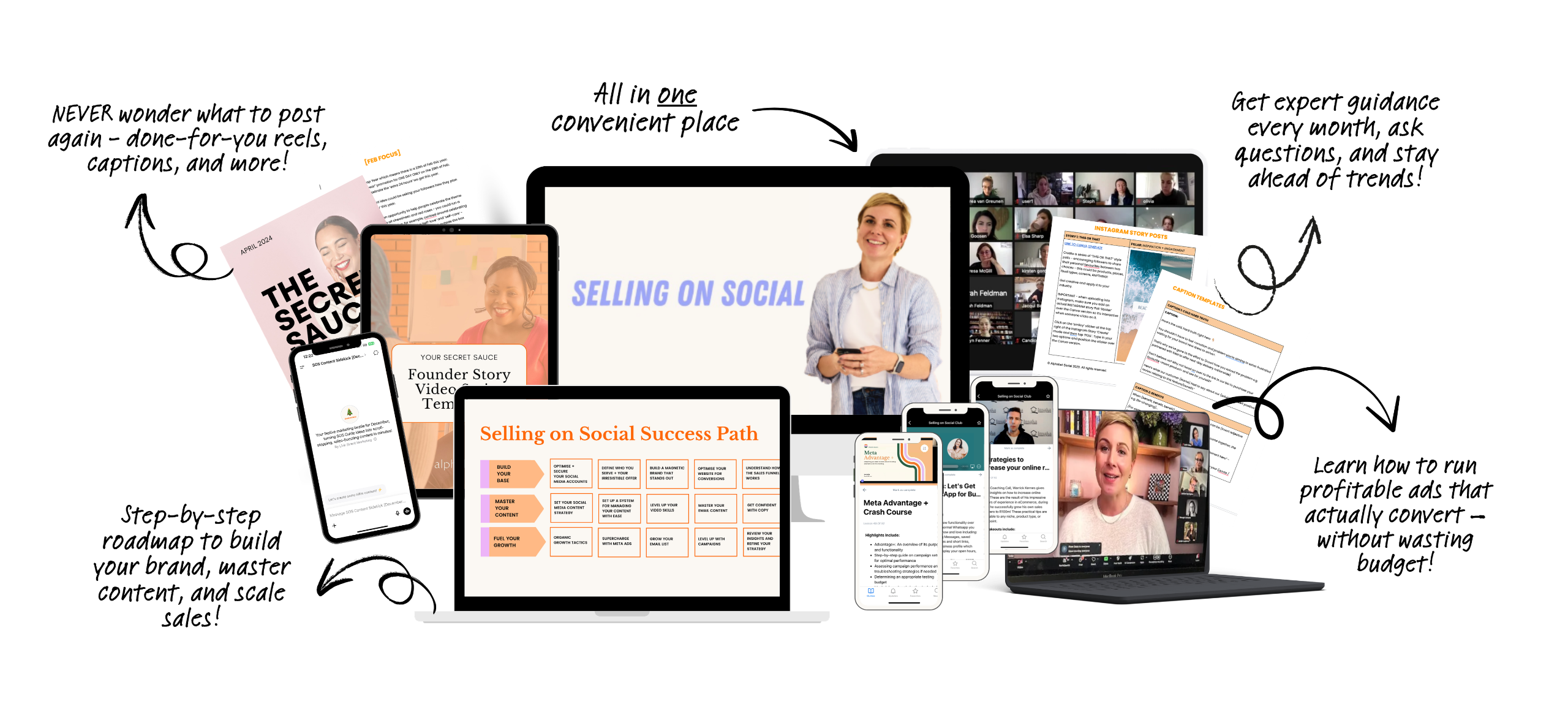 Selling on social media membership with Alphabet Social