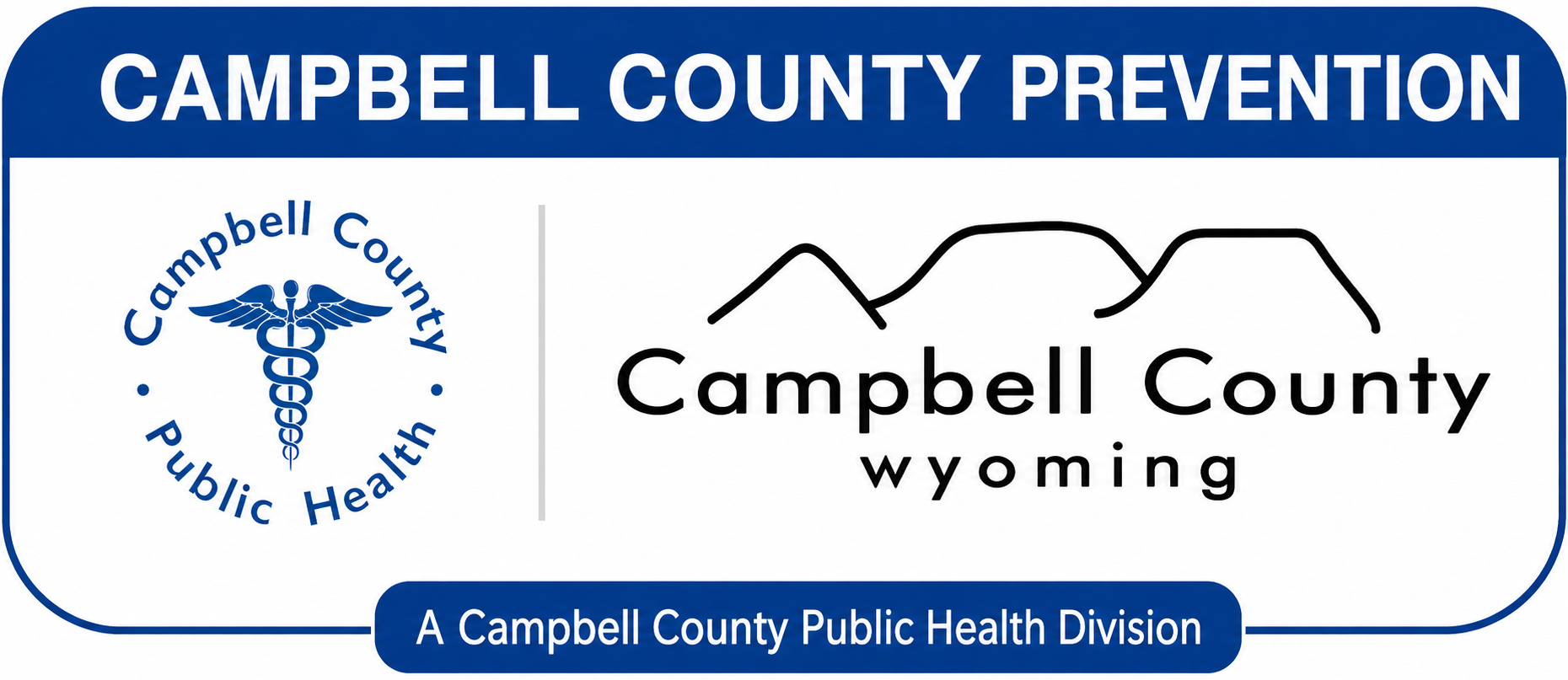 Logo for Campbell County Prevention, a Campbell County Public Health Division supporting substance abuse and suicide prevention in Campbell County, Wyoming.