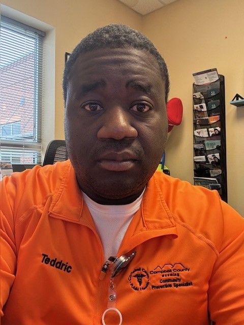 Photo of Teddric Walker, a PROSPER facilitator and Prevention Specialist, supporting suicide prevention, intervention, and community-based prevention trainings in Campbell County, Wyoming.