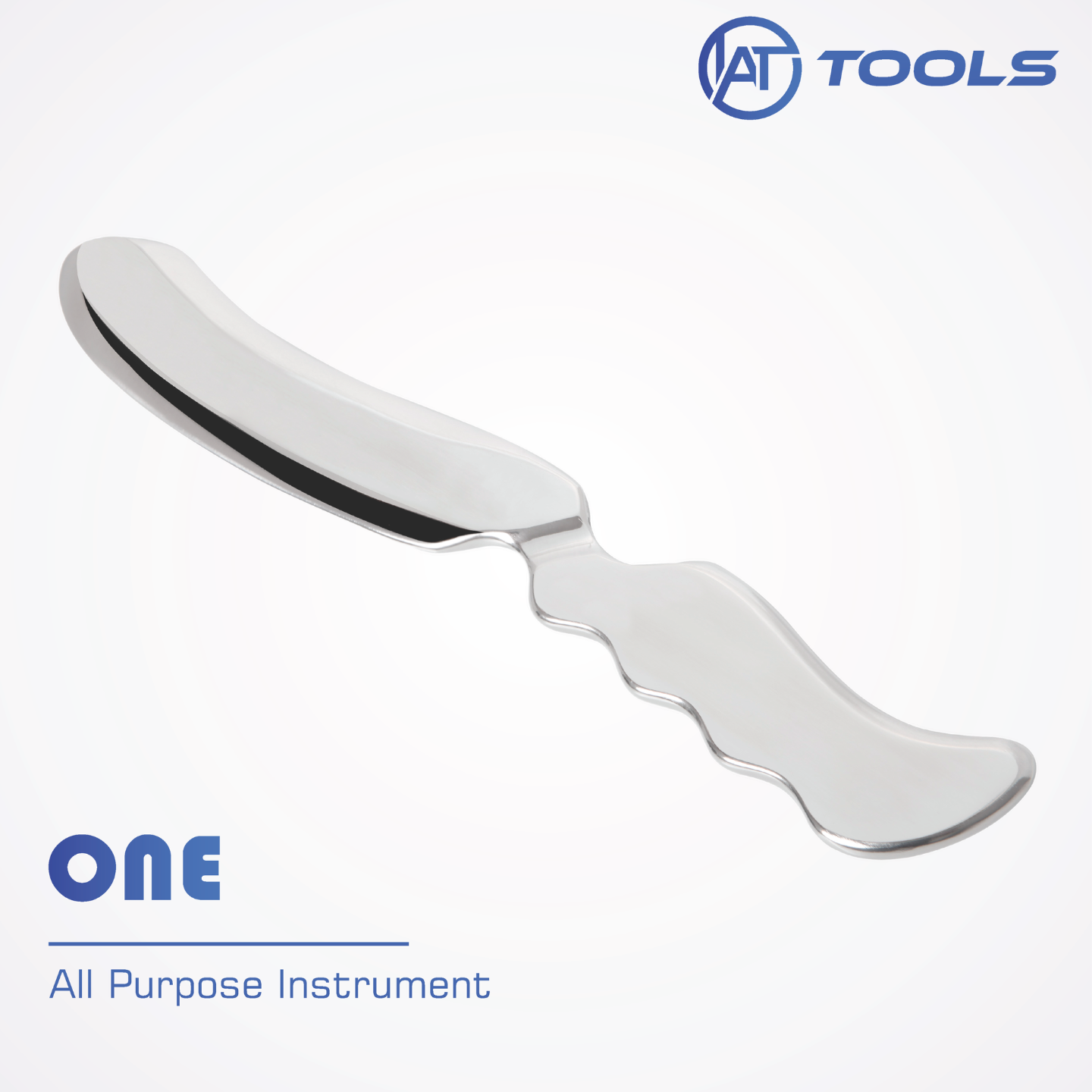 IAT One all-purpose IASTM tool shown against white background – the versatile all-in-one instrument for soft tissue mobilization
