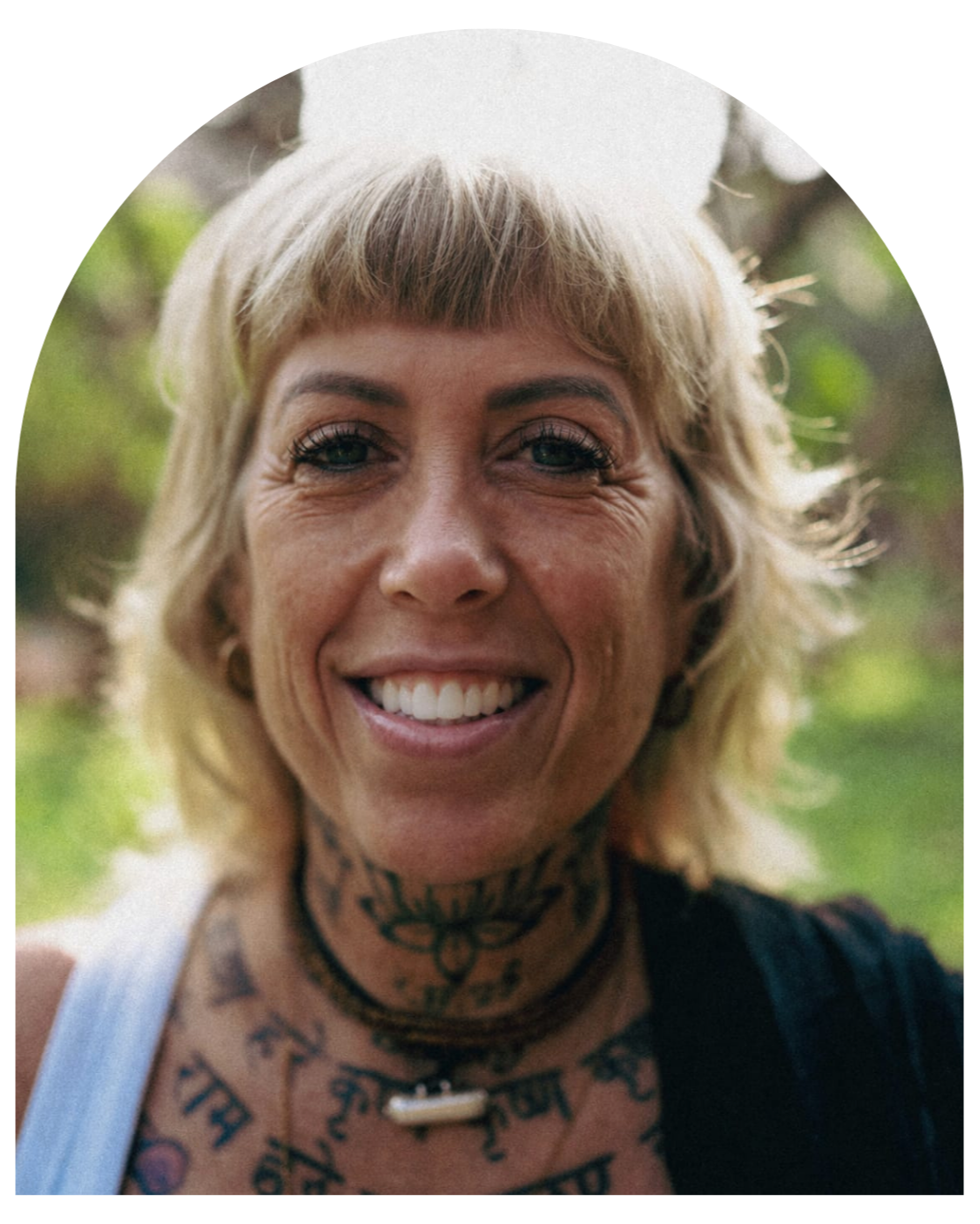 Yogalution Movement Event Host Headshot Shaped as an Arch