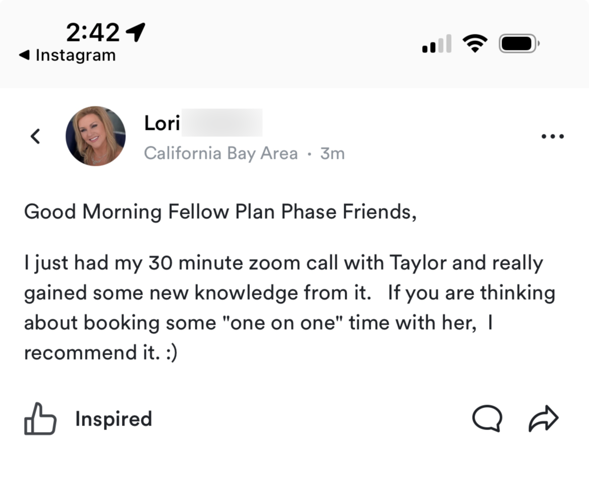 Lori left a 30-minute call with a clear plan for her shop