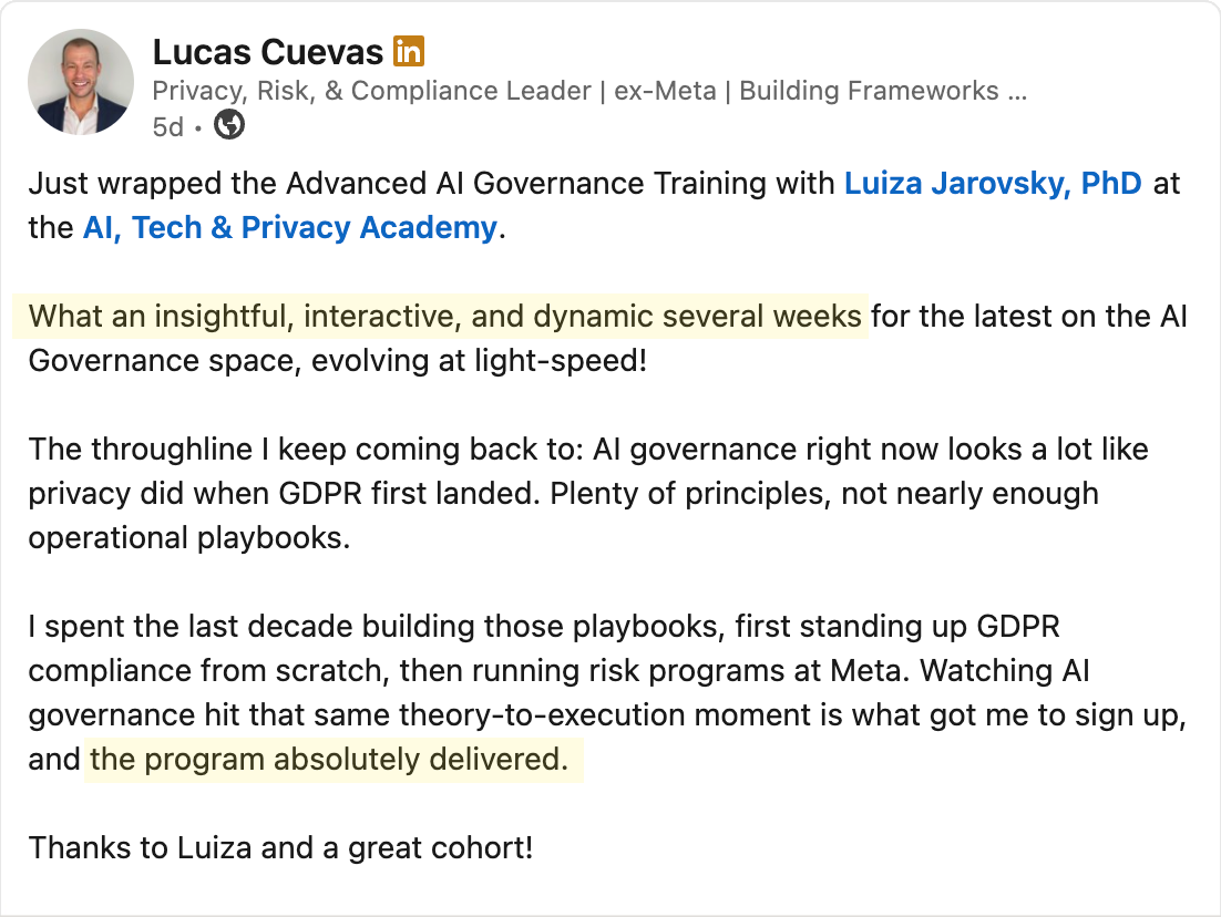 Testimonial - Lucas Cuevas