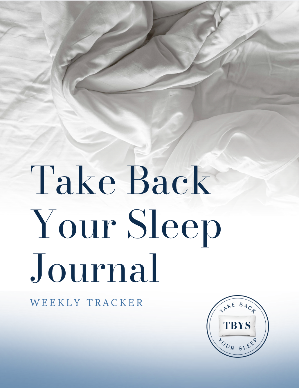 take back your sleep weekly tracker journal