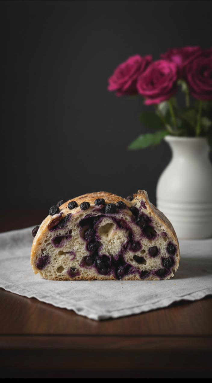 Blueberry sourdough loaf