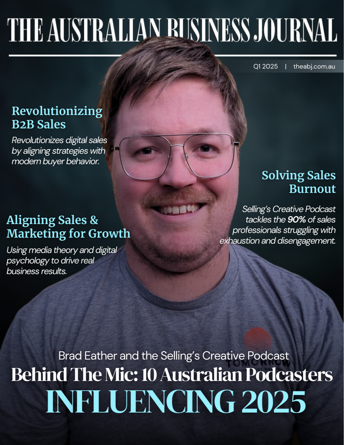 Creative Business featured in the australian business journal top 10 Australian podcasters influencing 2025
