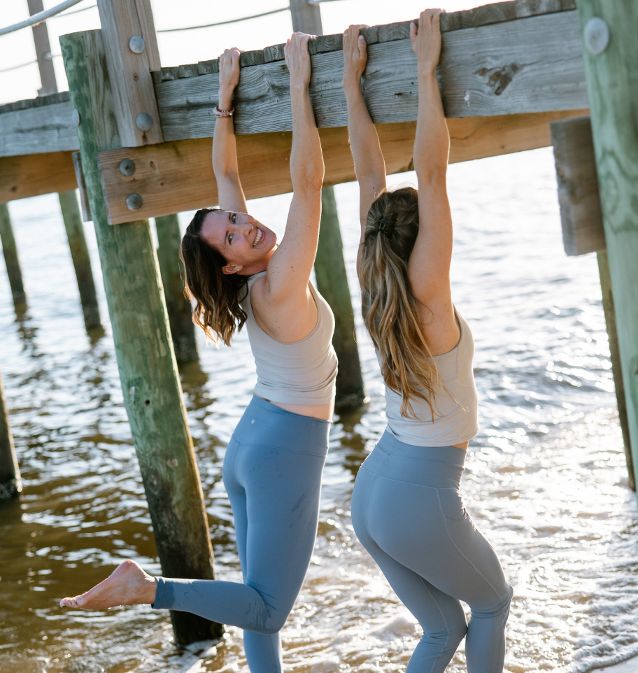 Julia and Lalai, yoga instructors at Flowing Wave Yoga