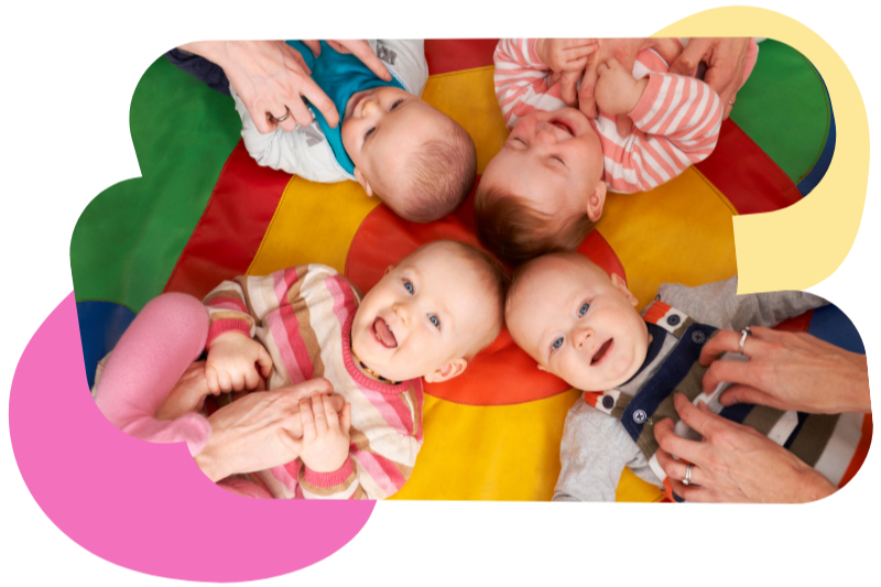 Physiotherapists at Walky Talky Hub engaging toddlers in play promoting early intervention and child development.