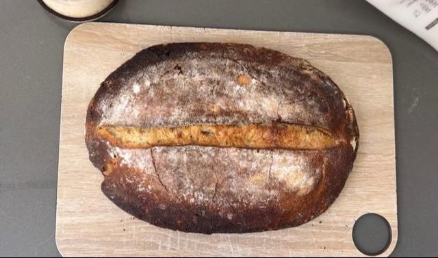 A flat, dense sourdough loaf before using the Fix Method