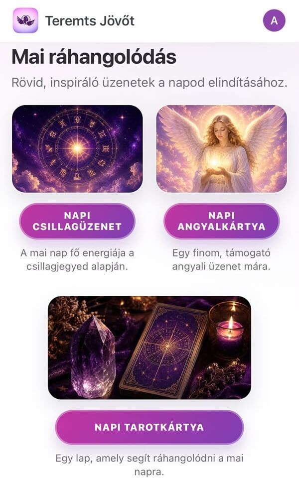 Teremts Jövőt mobil app