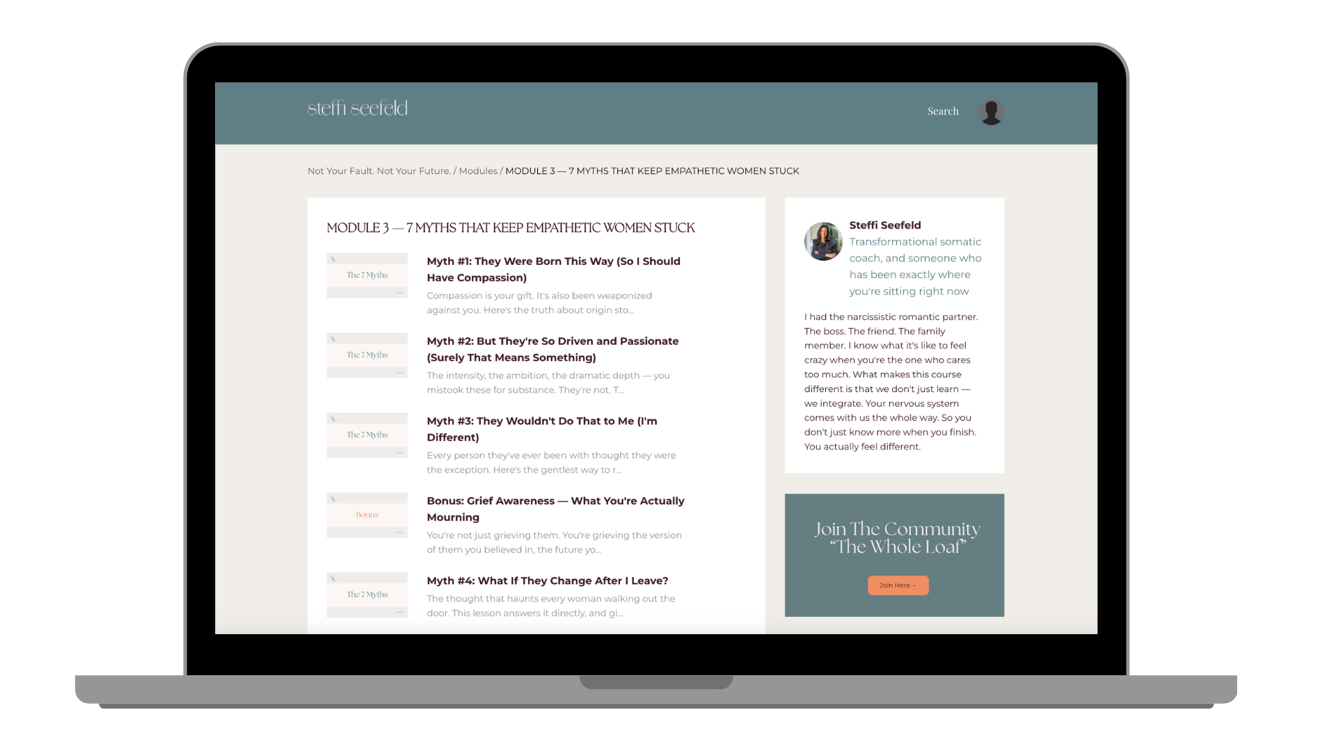 Module 3: The 7 Myths That Kept You Stuck — course lesson preview