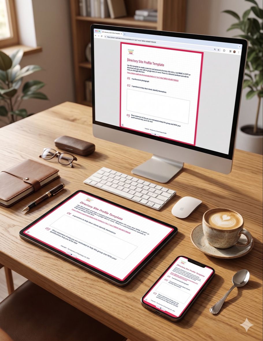 The magnetic profile template on a compter, ipad and phone