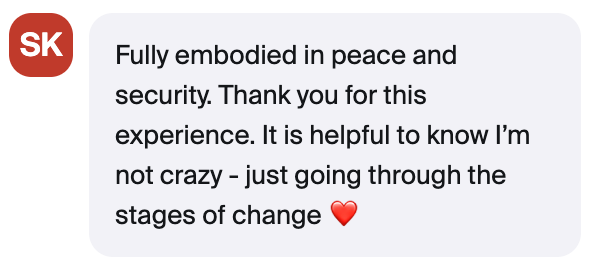 Participant testimonial