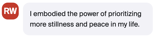 Participant testimonial