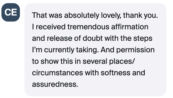 Participant testimonial