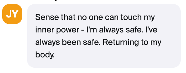 Participant testimonial