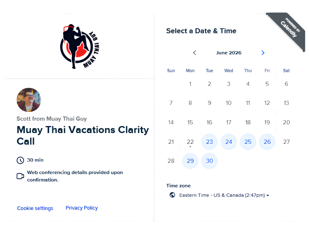 Book a Clarity Call on the calendar