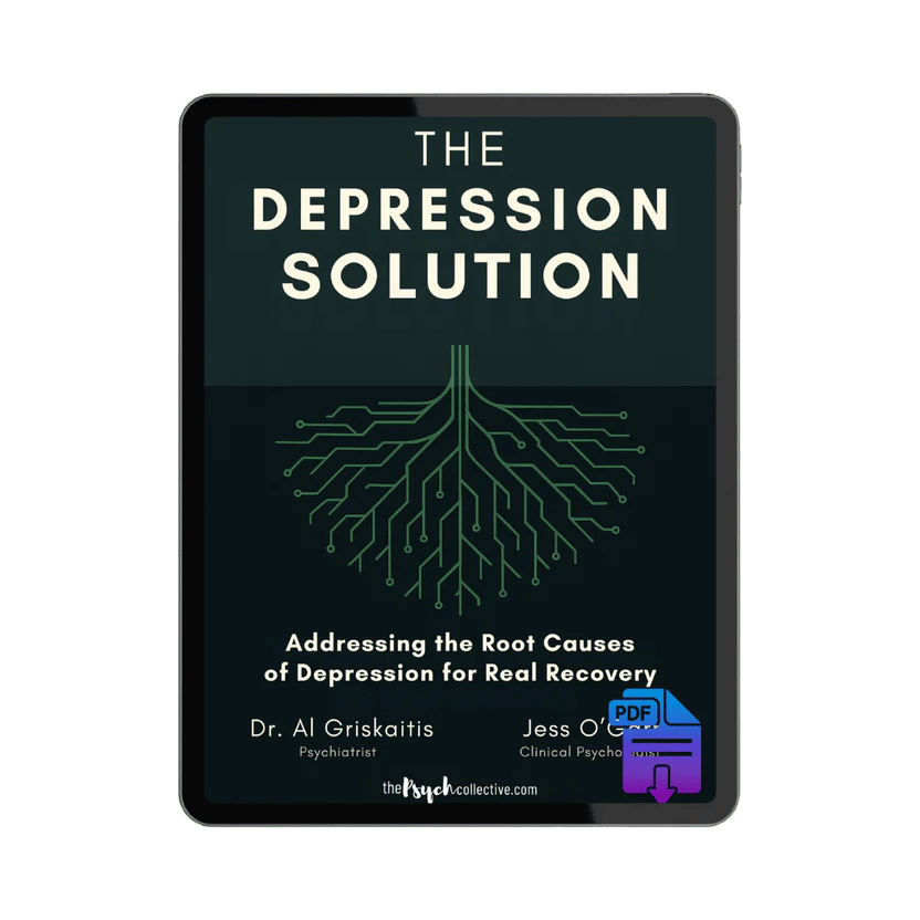 The Depression solution ebook in a tablet