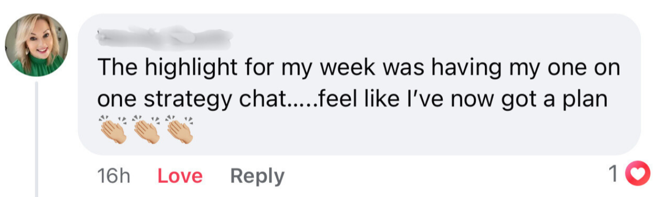 Client results screenshot