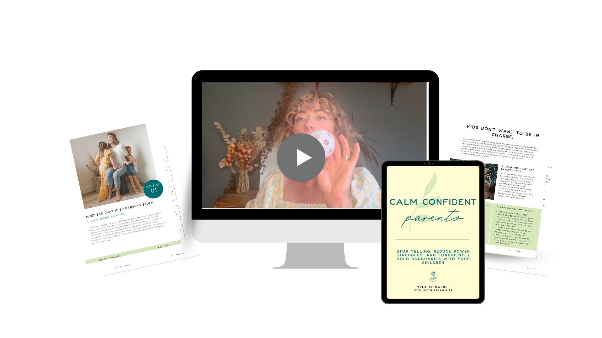 Calm Confident Parents course mockup