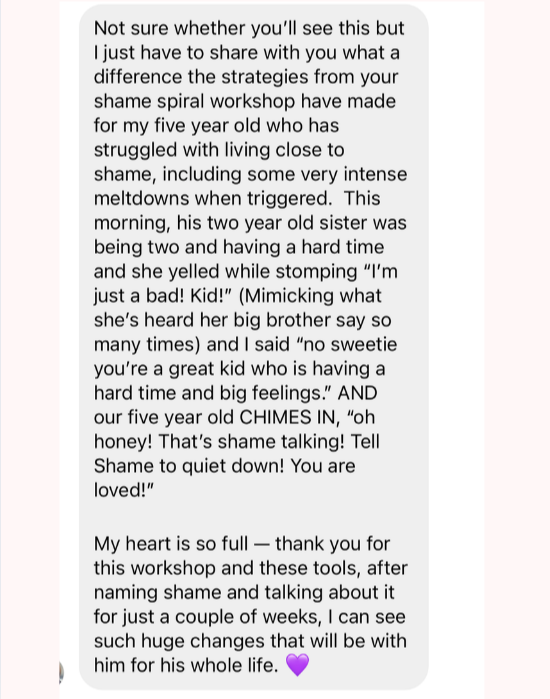 Parent testimonial