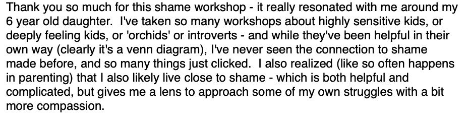 Parent testimonial