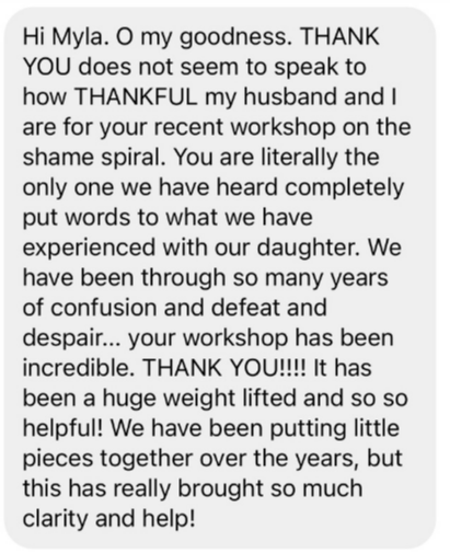 Parent testimonial
