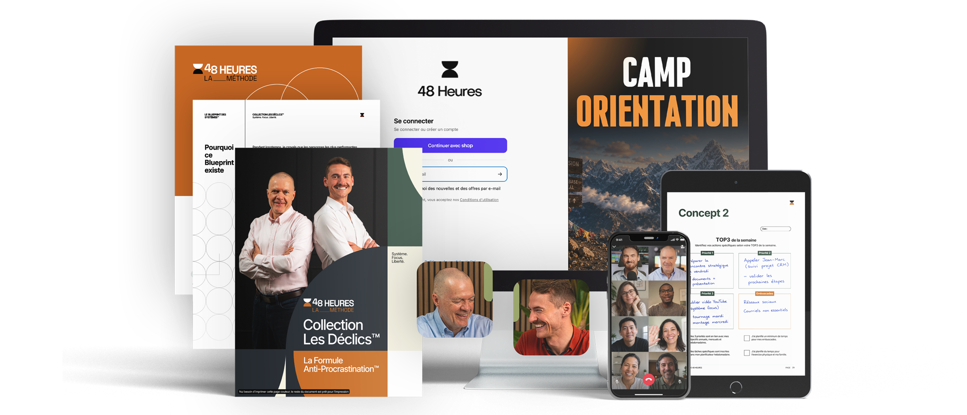 Aperçu du Camp d'orientation : modules en ligne, guide d'installation et sessions de coaching