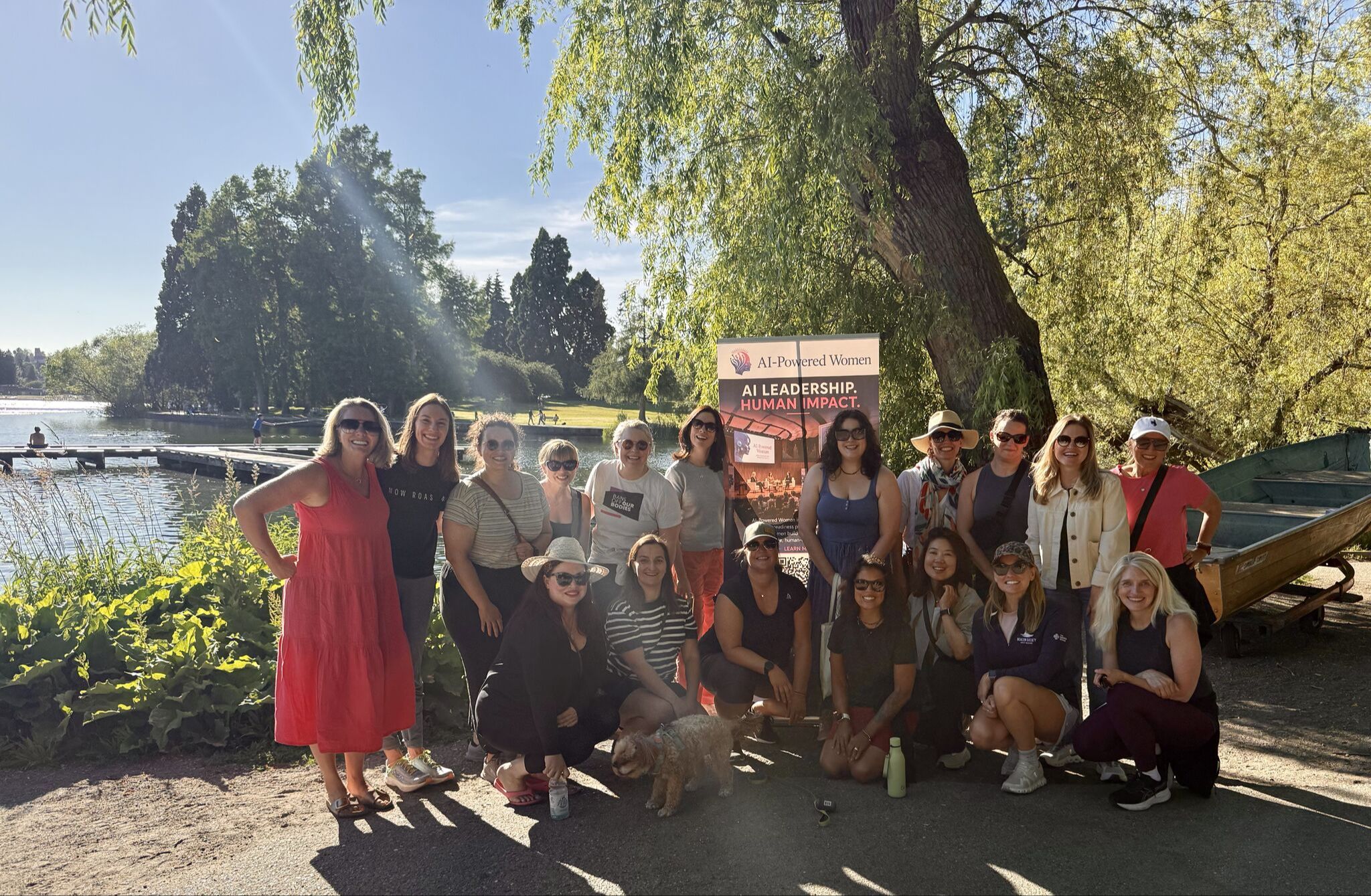 AI-Powered Women Seattle Chapter gathering together at Green Lake