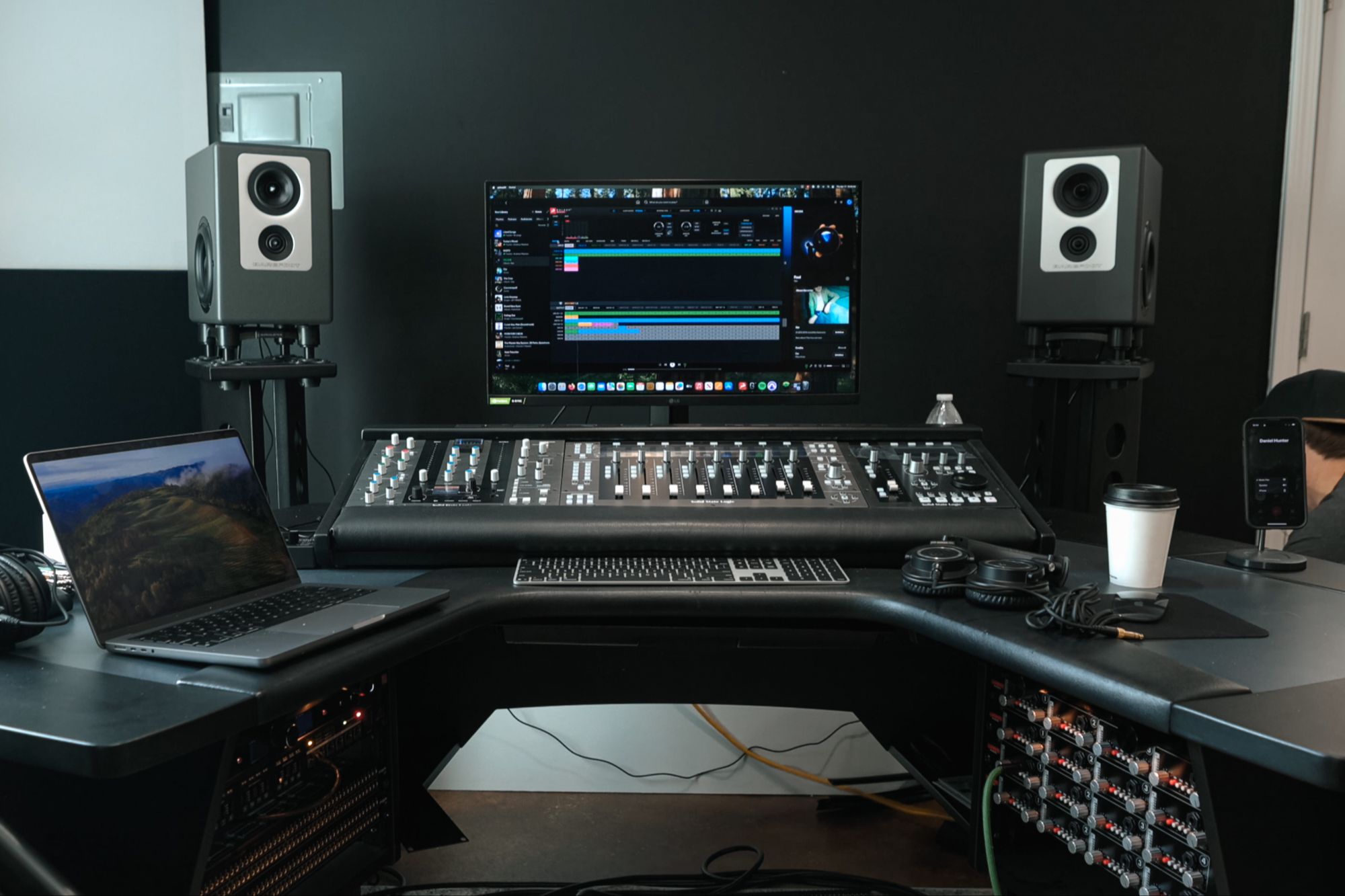 Leo's finished backyard studio control room