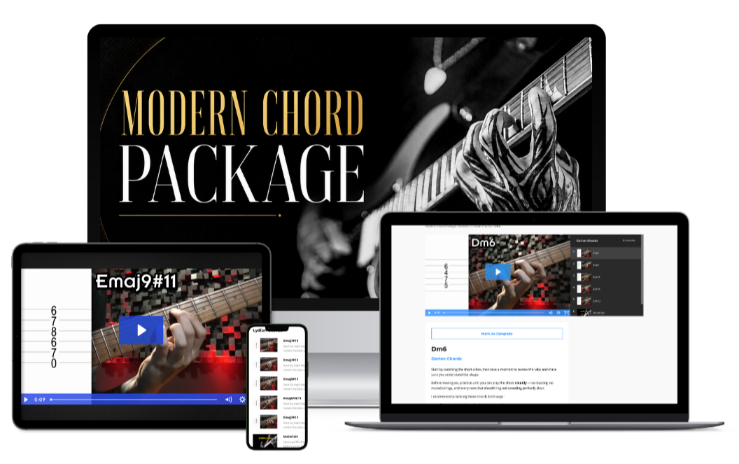 Modern Chord Package product stack mockup