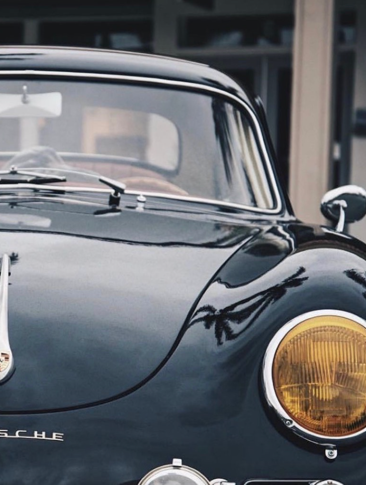 Vintage black Porsche 356