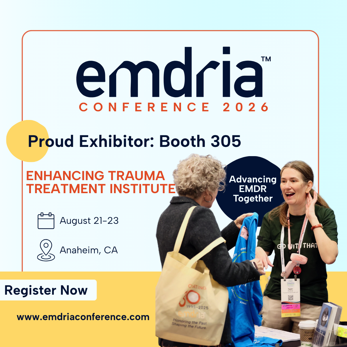 ETT at Booth 305, EMDRIA Conference