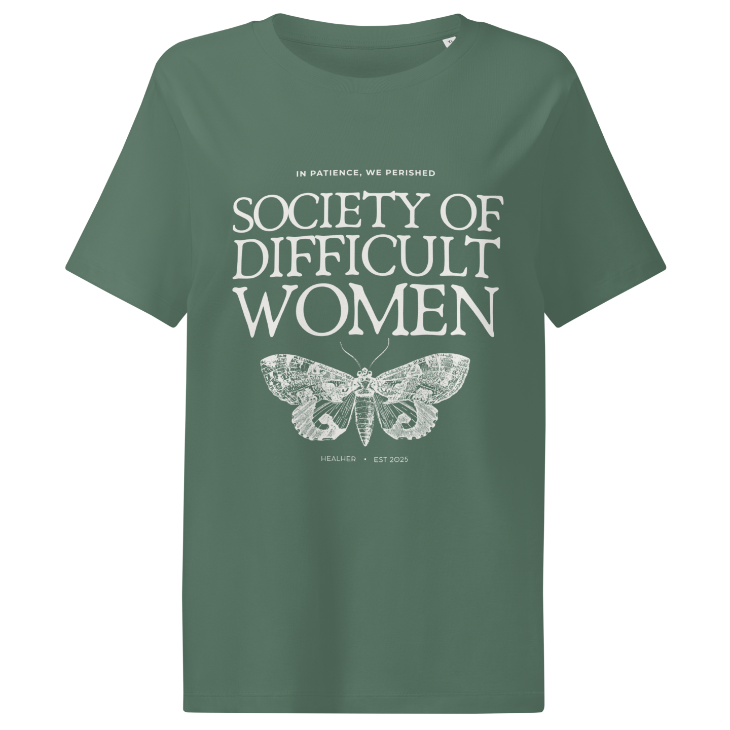 Society of Difficult Women organic cotton t-shirt in forest green