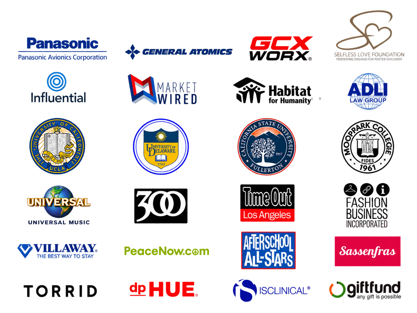 Partial client list logos