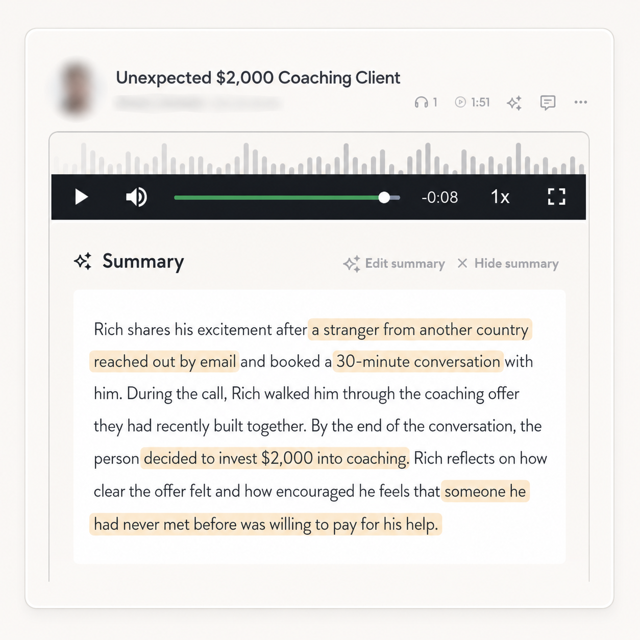 UPLOAD: Slack screenshot... jumped into the Tentmaking Accelerator 3 weeks ago, 5 new clients, $2,650 revenue, 14 posts, $0 on ads