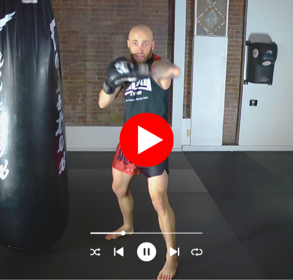 Striking drills on the bag.