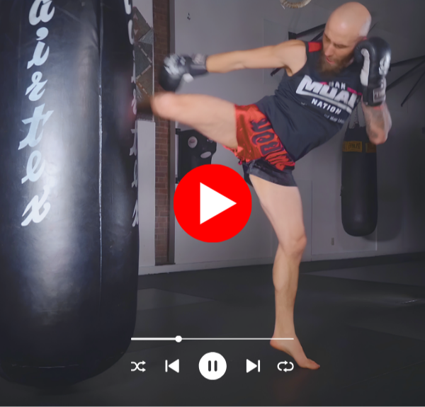 Conditioning work on the heavy bag.