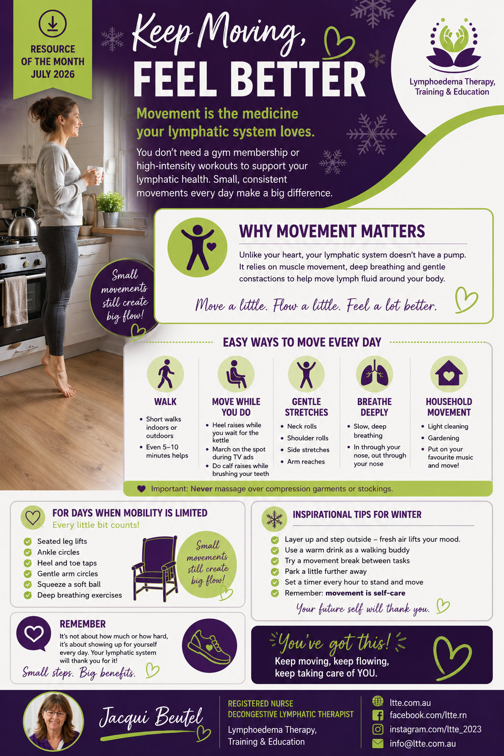 Keep moving, feel better - July resource of the month